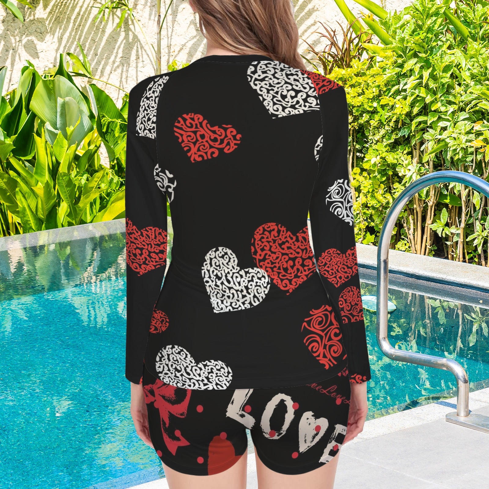 S+L Long Sleeve Shorts Tankini