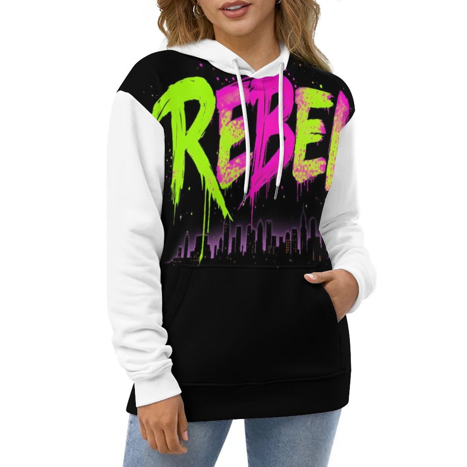 S+L REBEL Custom Hoodies-Double-Layer Cap Women's Hoodies