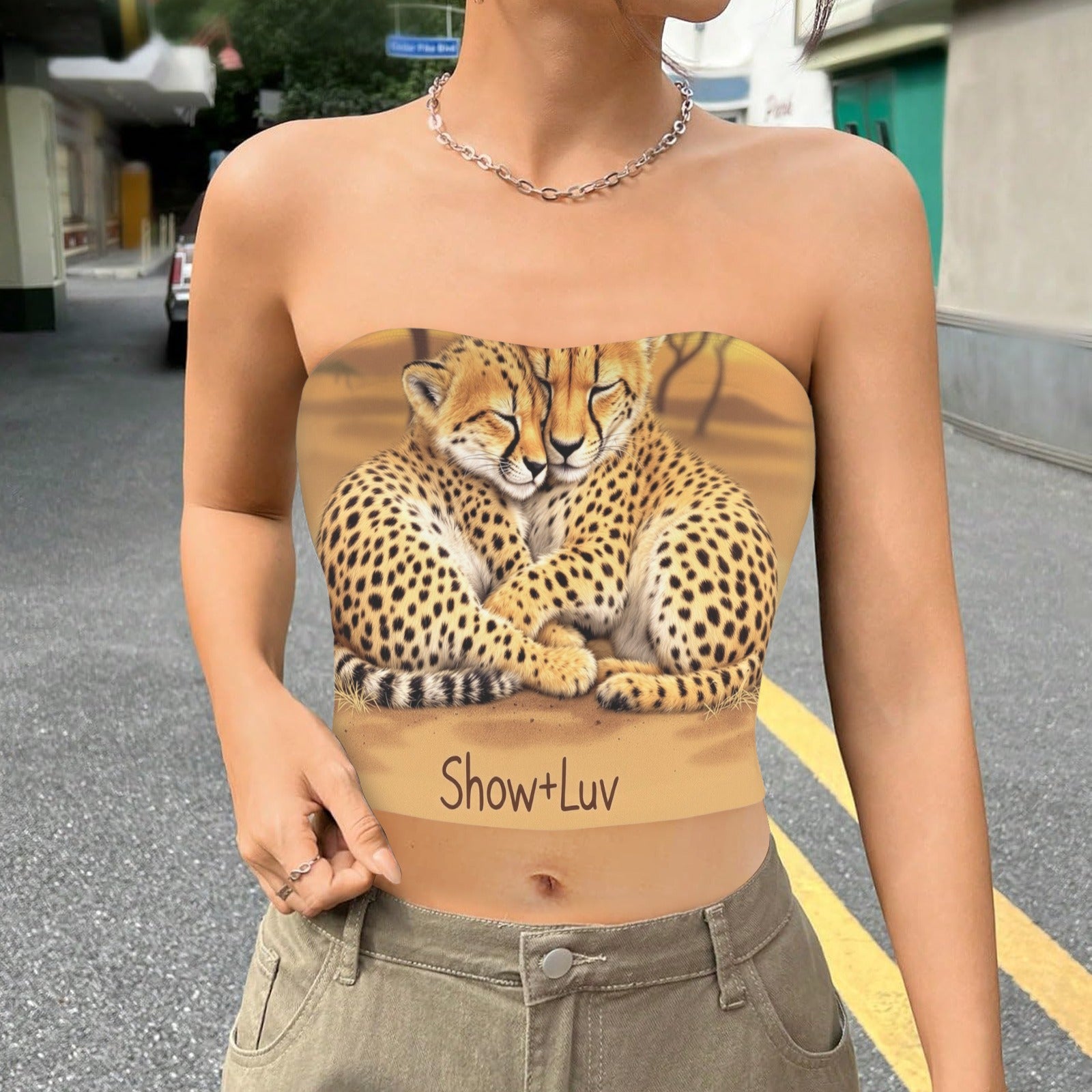 cheetah cubs tube top