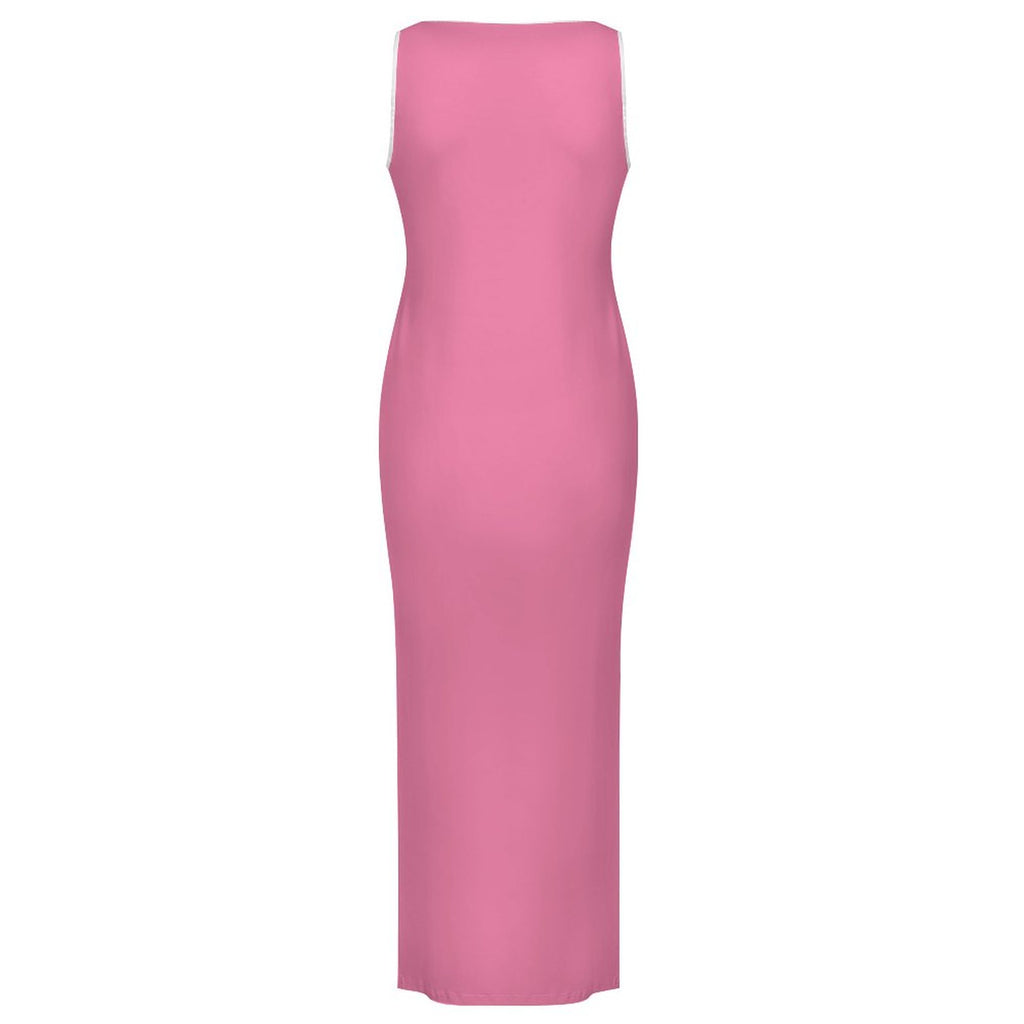 S+L "Floral Wreath" Slit Fitted Camisole Cheongsam