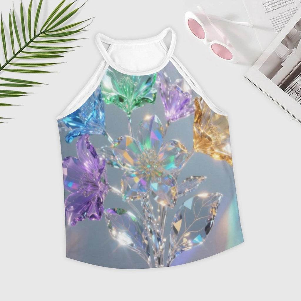 S+L Floral Crystal Custom Crewneck T-Shirts