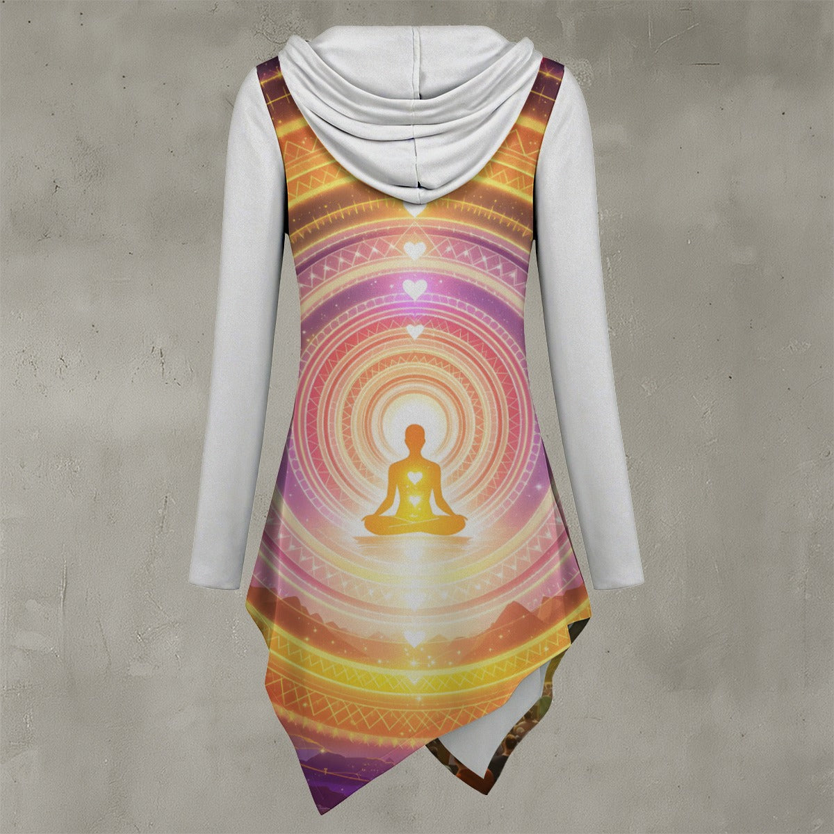 S+L "CHAKRAS" Women's Asymmetric Hem Hoodie