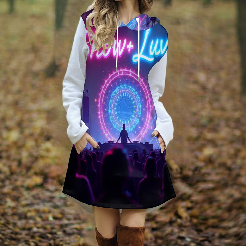 S+L "DJ" Women's Long Hooded Dress