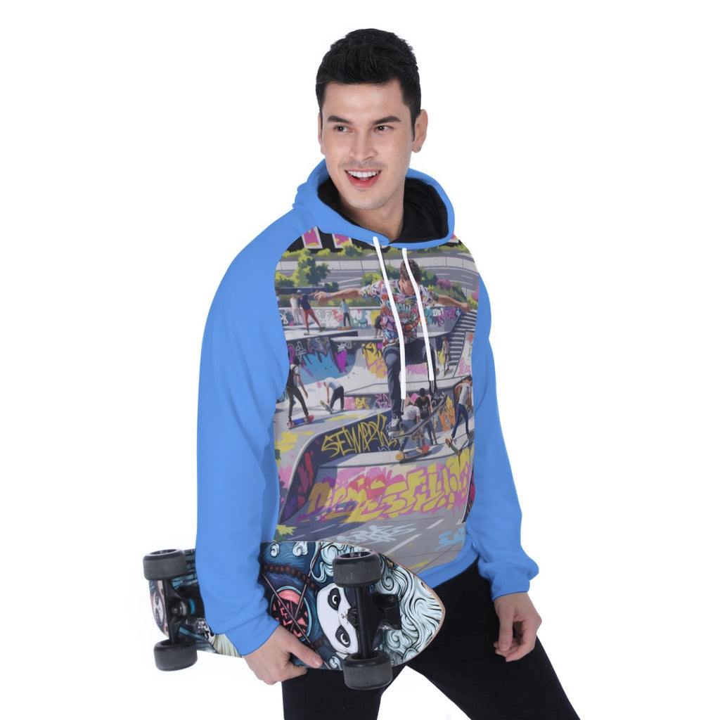 S+L "Skate Park" Men's Heavy Fleece Raglan Hoodie