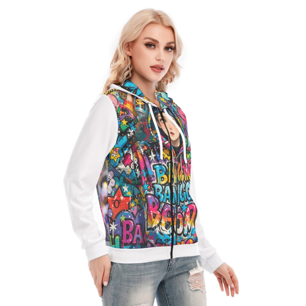 S+L "BBB+ASIA" Women's Zip-Up Hoodie