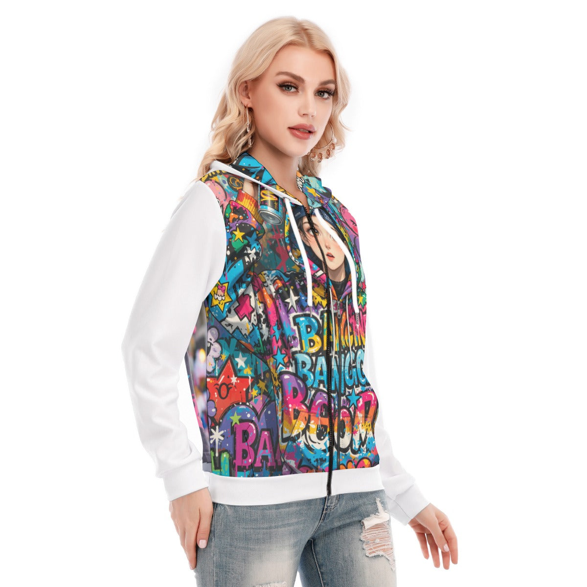 S+L "BBB+ASIA" Women's Zip-Up Hoodie