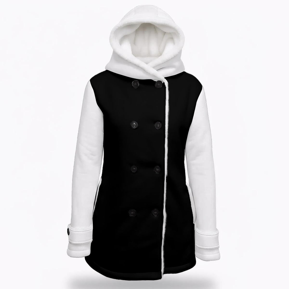 S+L "REBEL" Women's Hooded Double-Breasted Winter Coat With Fleece