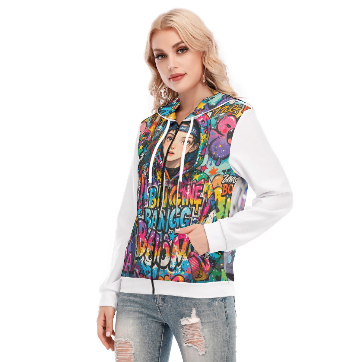 S+L "BBB+ASIA" Women's Zip-Up Hoodie