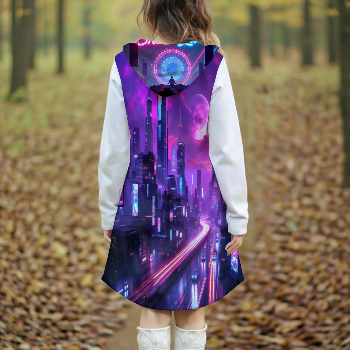 S+L "DJ" Women's Long Hooded Dress