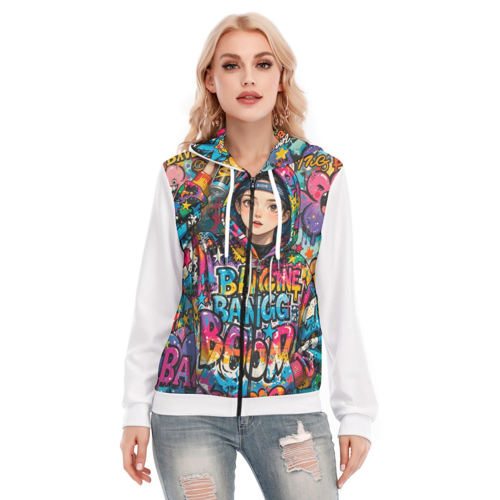S+L "BBB+ASIA" Women's Zip-Up Hoodie