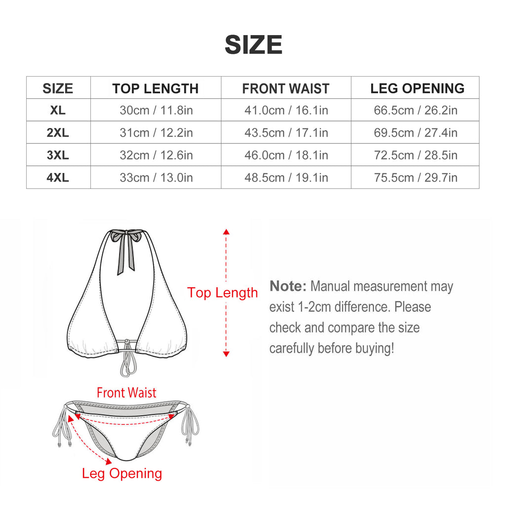 S+L Plus Size Women‘s Halter Bikini Set