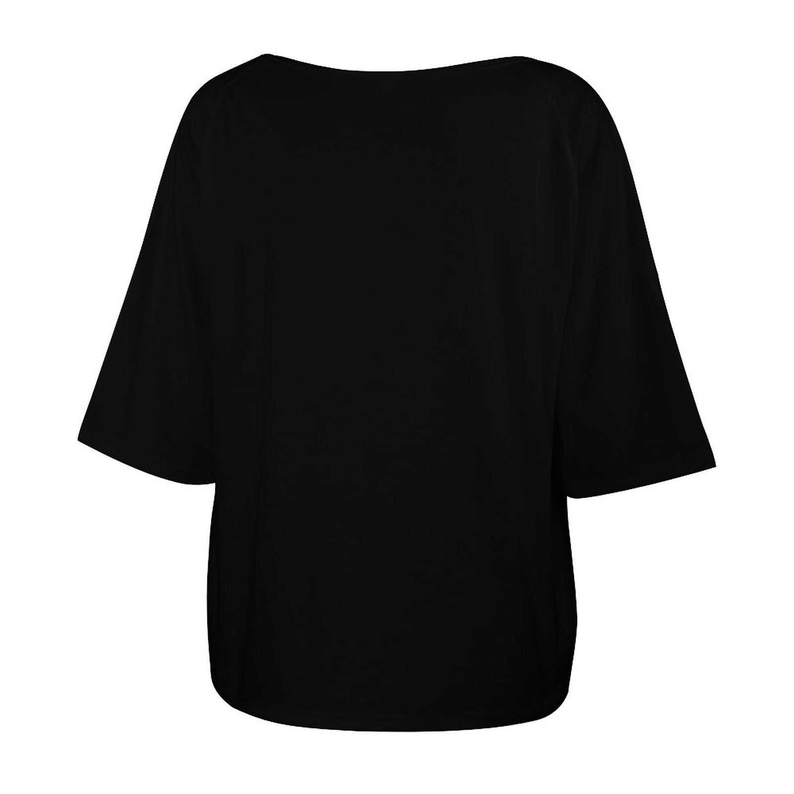 S+L Paint Splatter Women’s Off the Shoulder Half-Sleeve T-shirt BAT