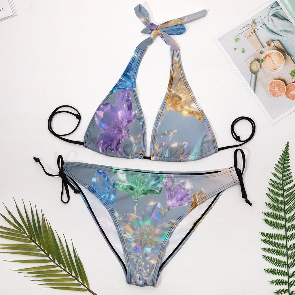 S+L Plus Size Women‘s Halter Bikini Set