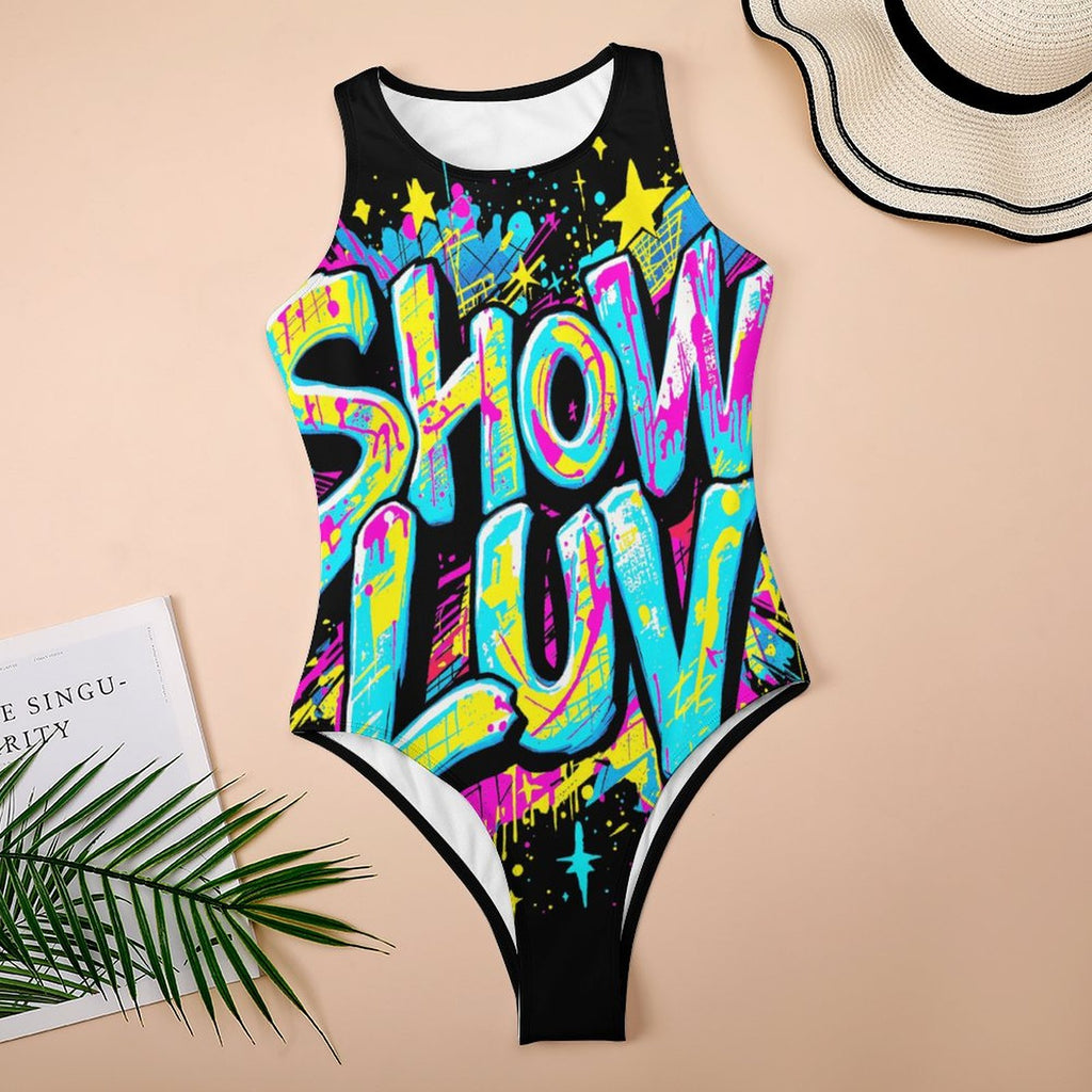 S+L Paint Splatter Tank Top Bodysuit NZ057