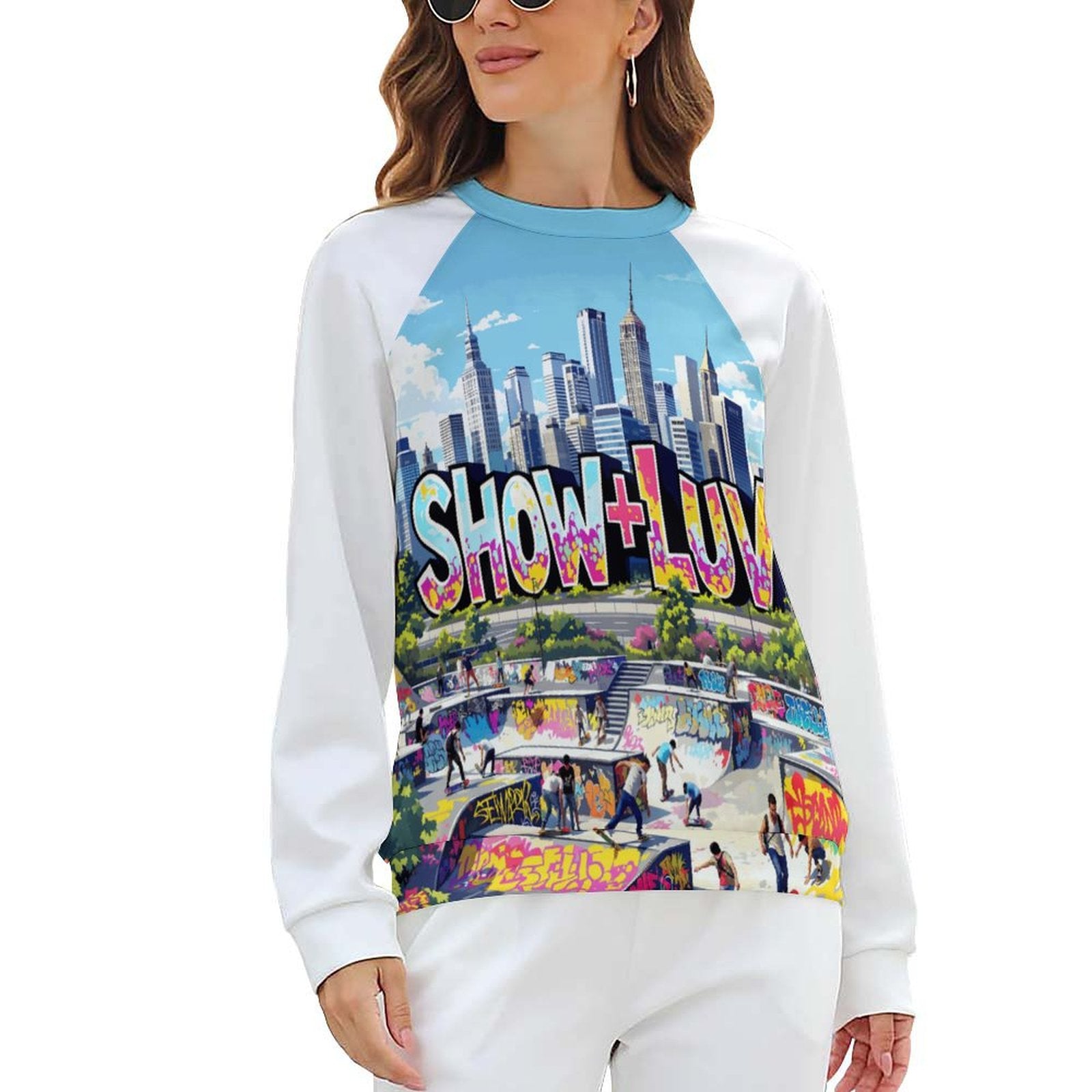 S+L Skate Park Custom Sweatshirt Designs Raglan Style