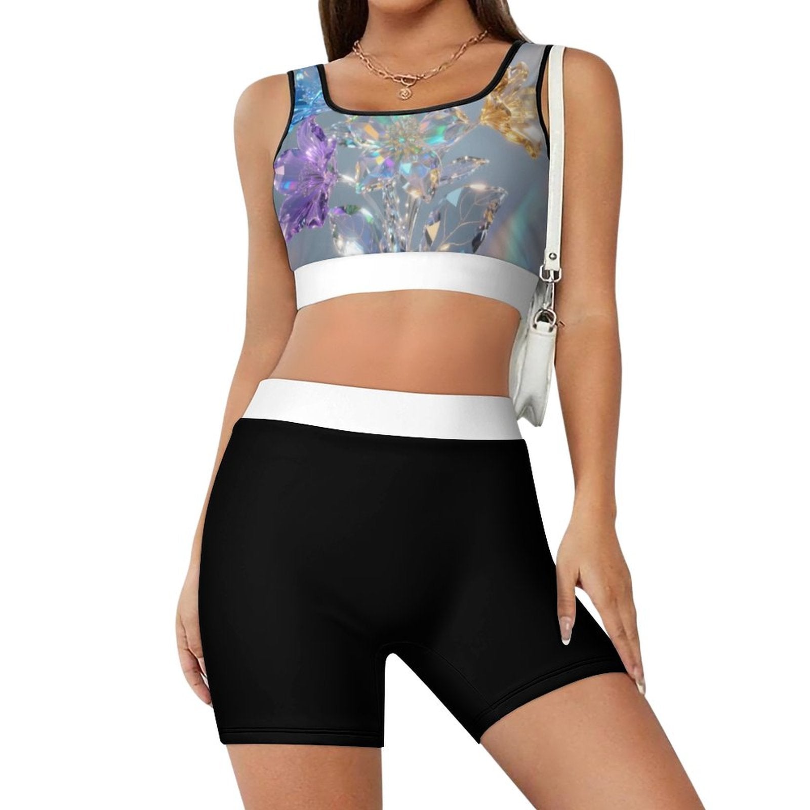 Custom Printed Yoga Workout Outfits YJ052