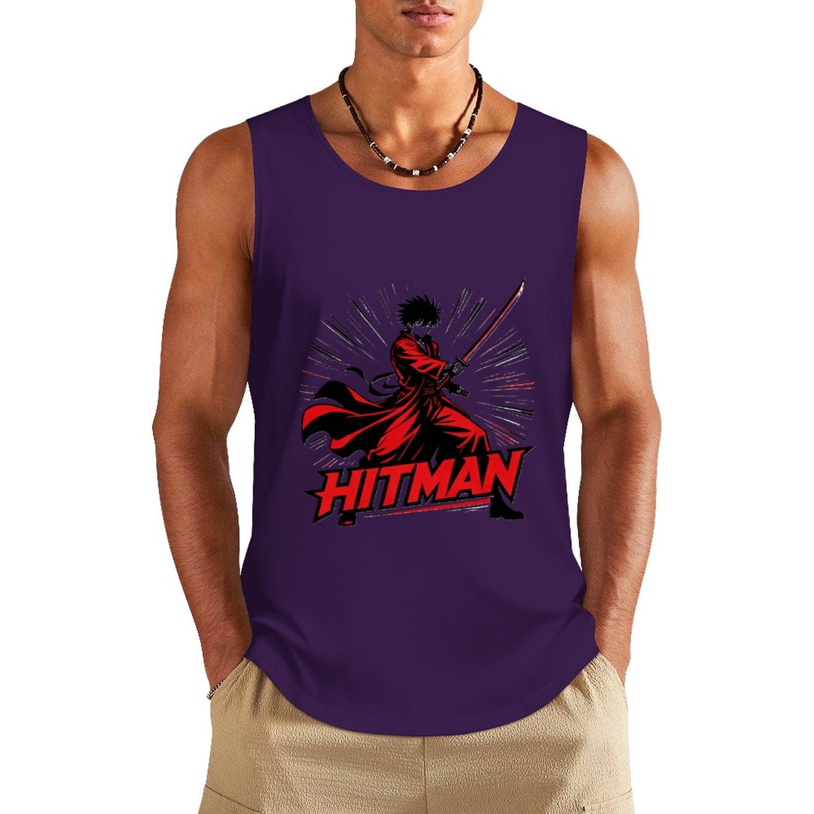 HITMAN INK "Anime" Men's Cotton Tank Top