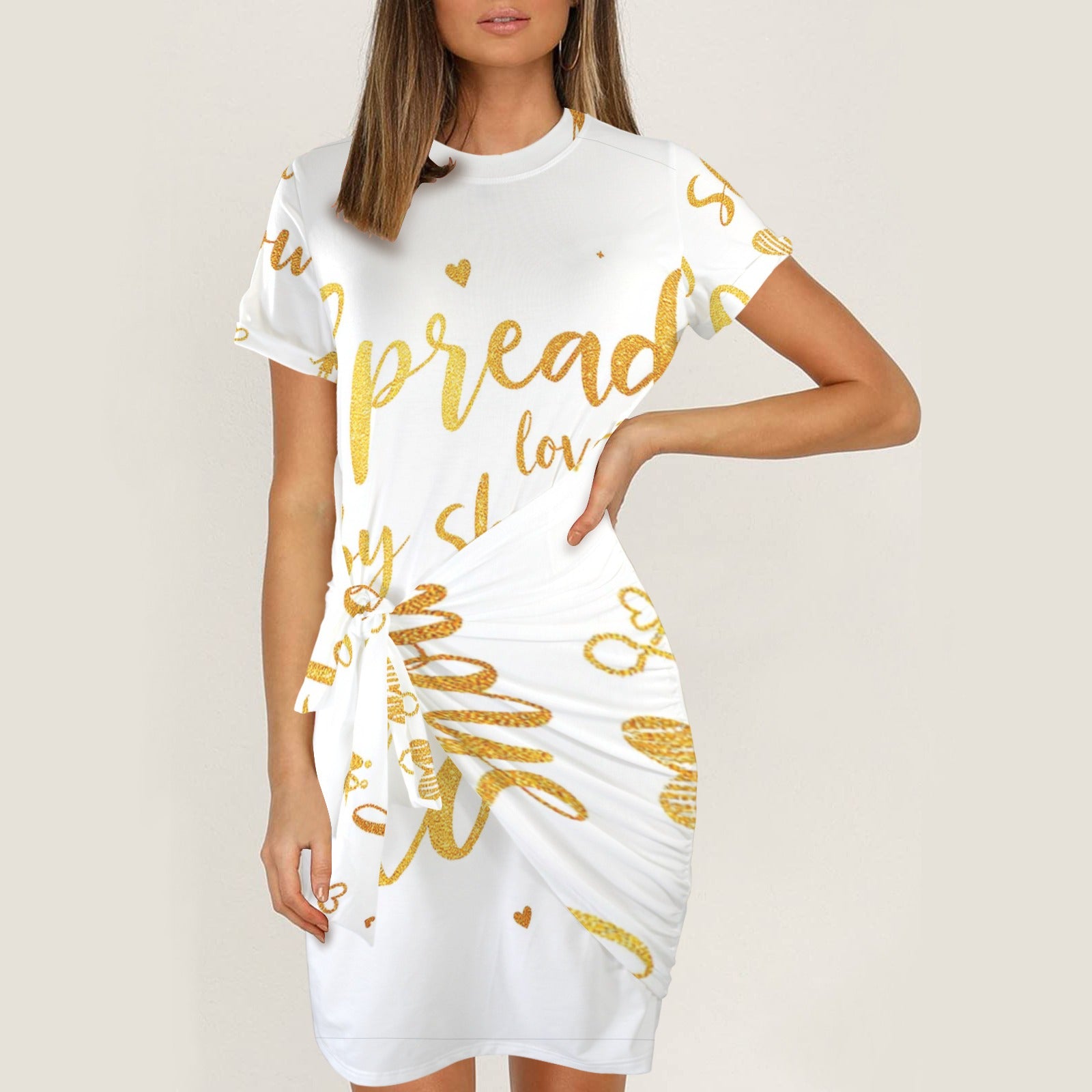 Spread Love phrase maxi dress