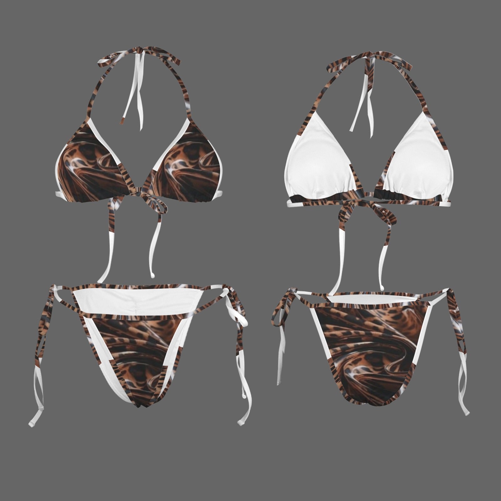 Cheetah Print Exclusive Halter String Triangle Bikini