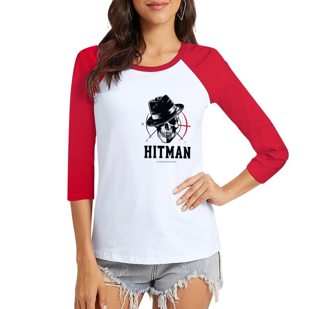HITMAN INK Women's 3/4 Sleeve T-shirt