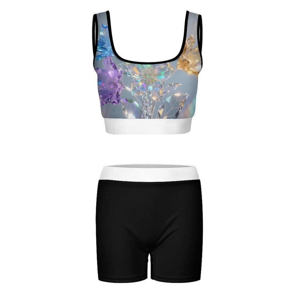 Custom Printed Yoga Workout Outfits YJ052