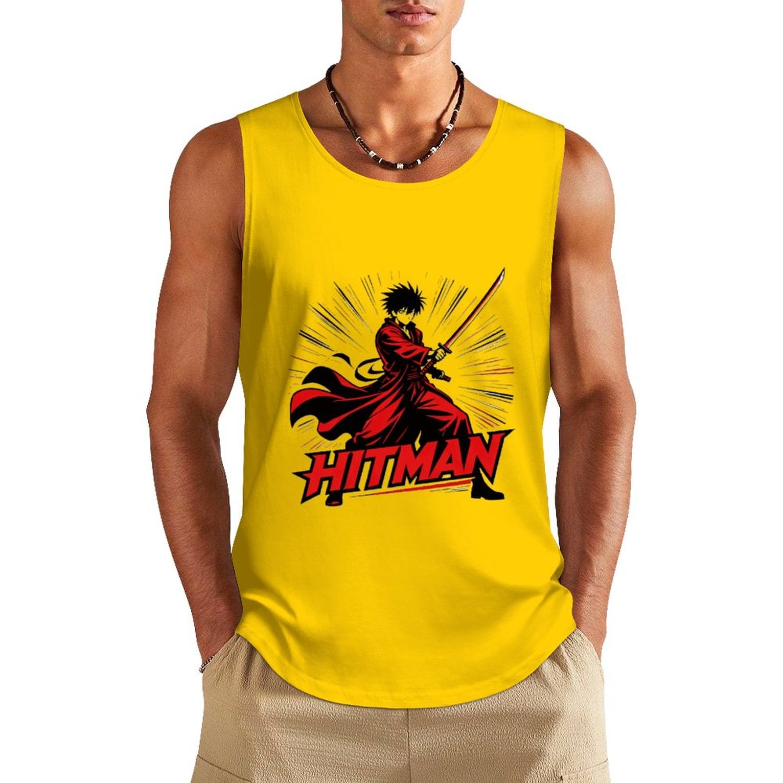 HITMAN INK "Anime" Men's Cotton Tank Top