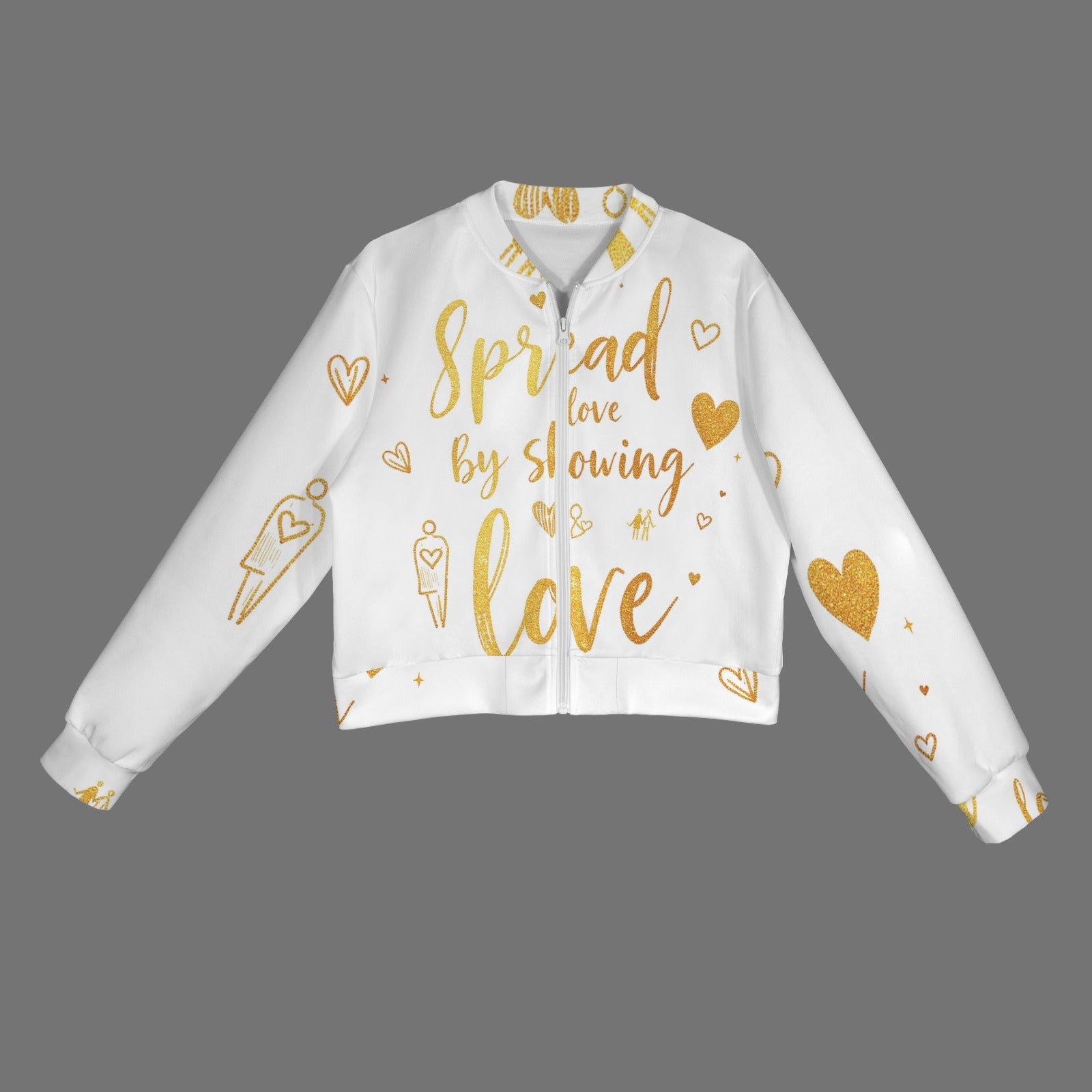 Spread Love by Showing Love White & Gold
