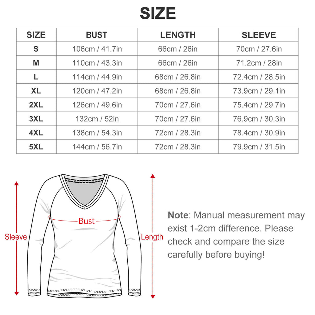 S+L REBEL V-neck Loose Long Sleeve T-shirt TLREV2