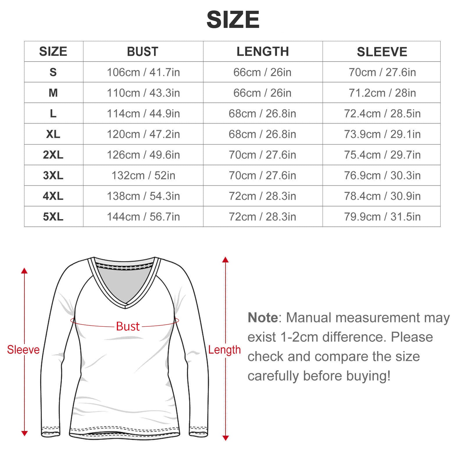 S+L REBEL V-neck Loose Long Sleeve T-shirt TLREV2