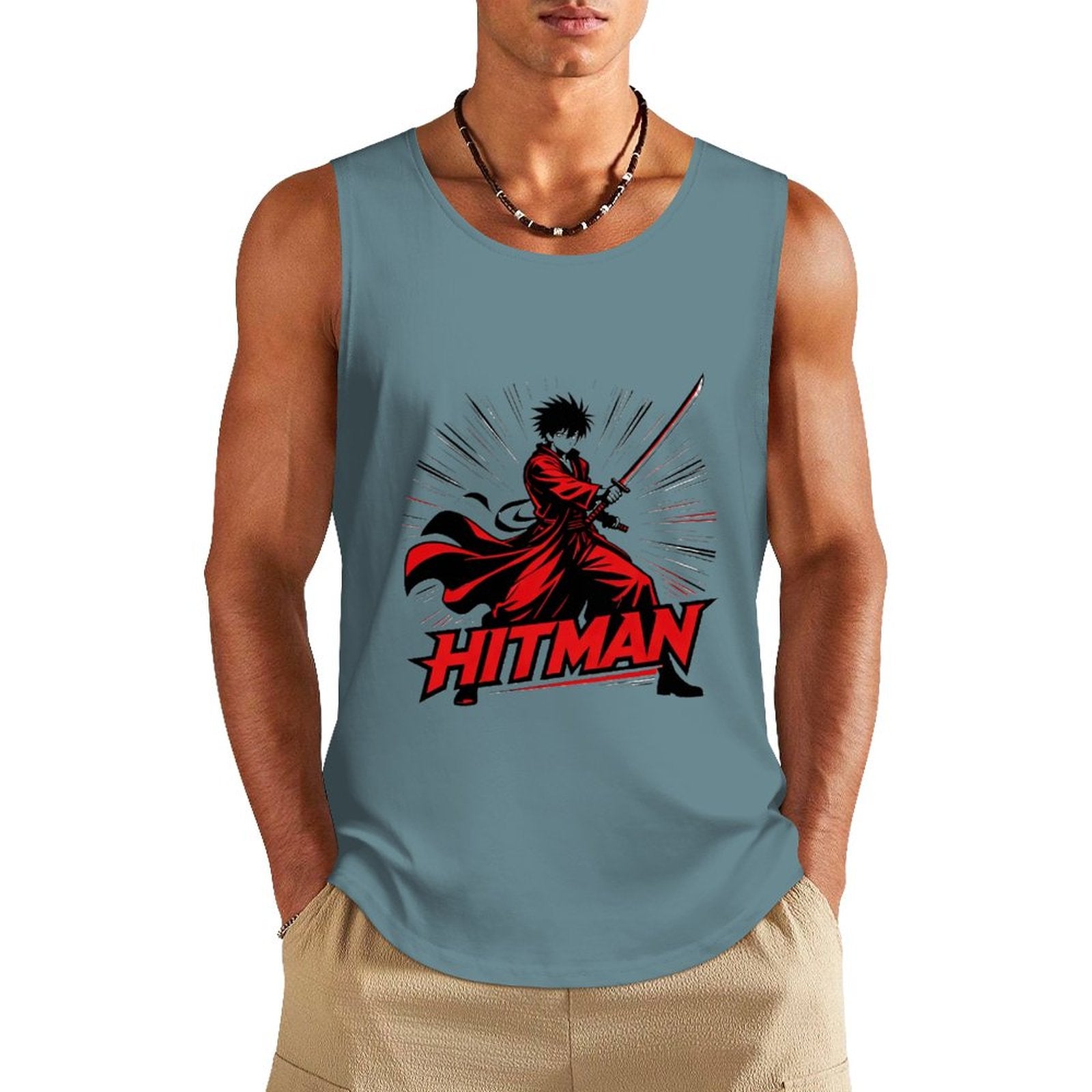 HITMAN INK "Anime" Men's Cotton Tank Top