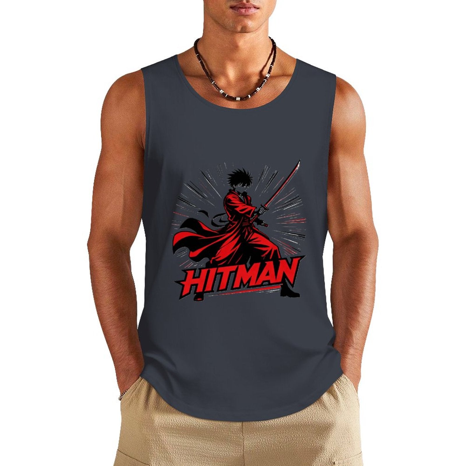 HITMAN INK "Anime" Men's Cotton Tank Top