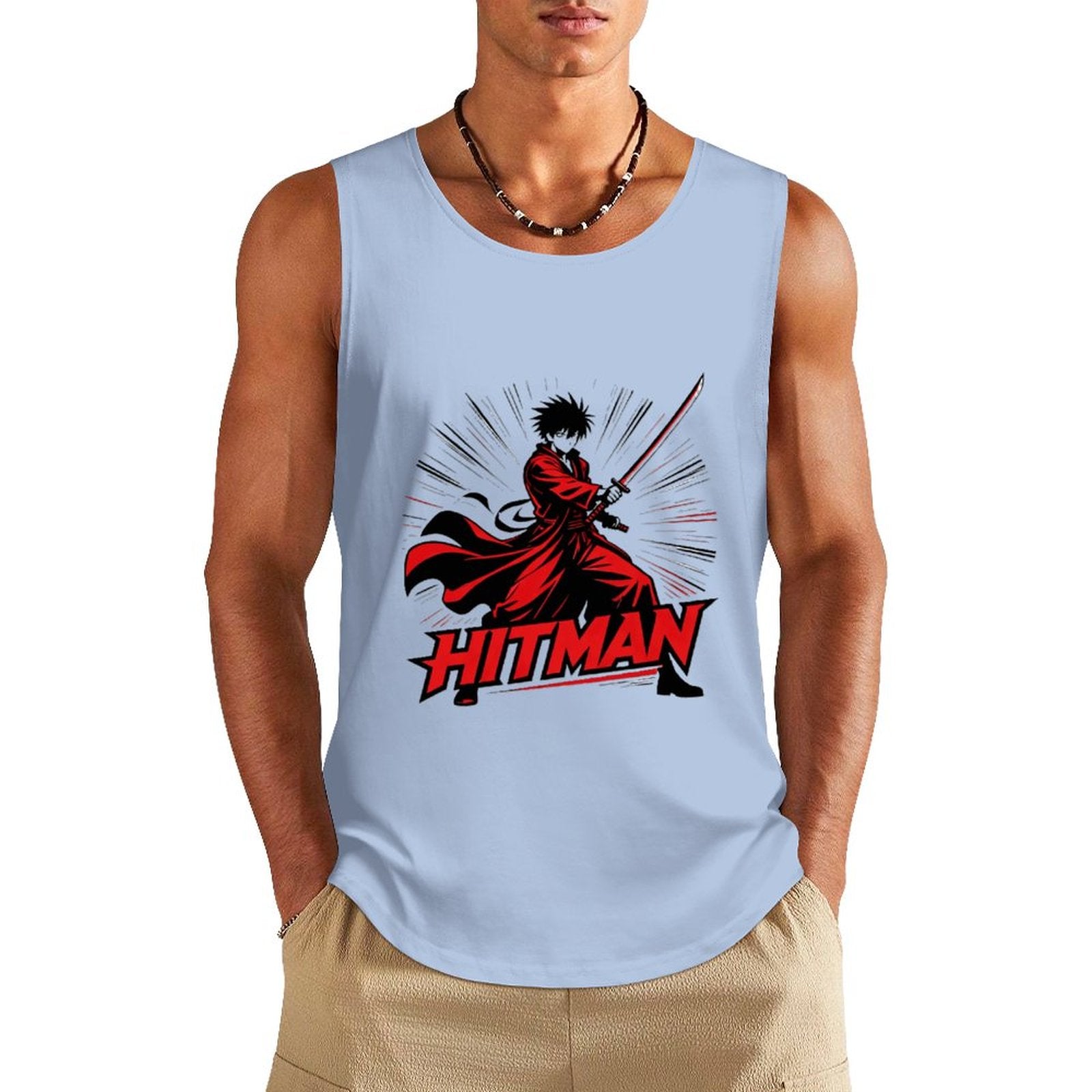HITMAN INK "Anime" Men's Cotton Tank Top