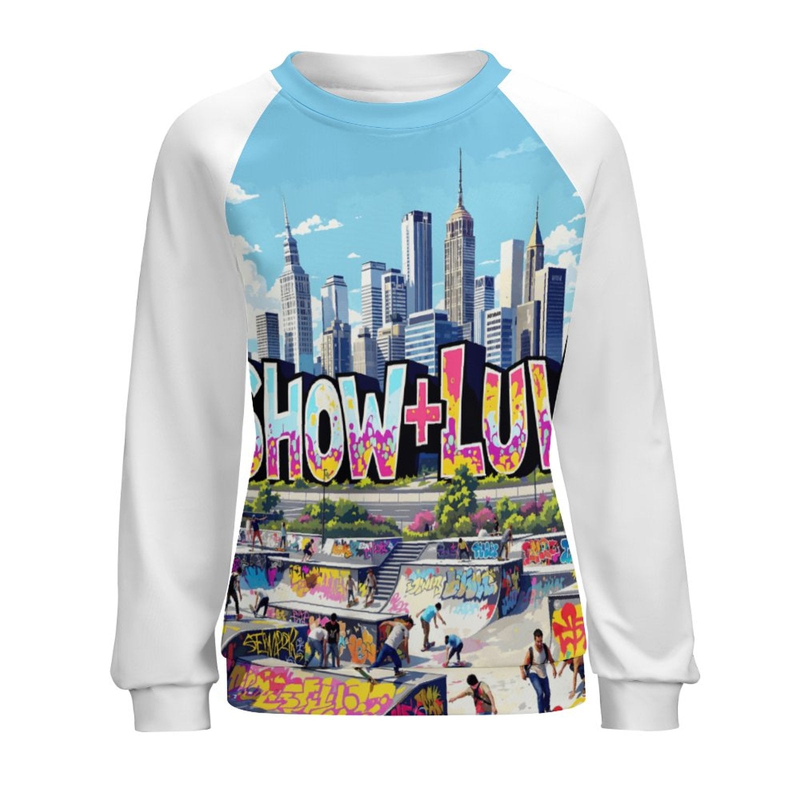 S+L Skate Park Custom Sweatshirt Designs Raglan Style