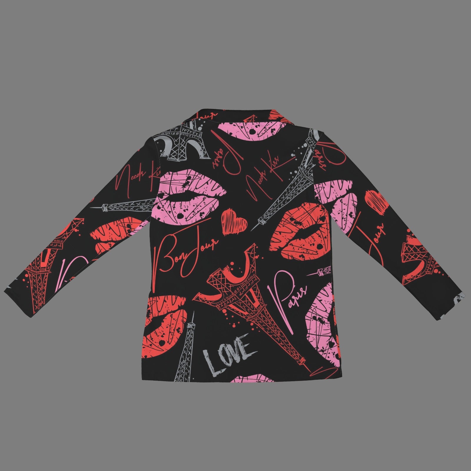 Black & Red Paris Love Long Sleeve