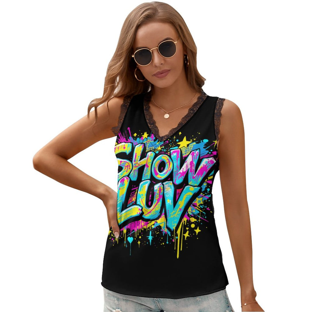 S+L Paint Splatter V-neck Cami Top
