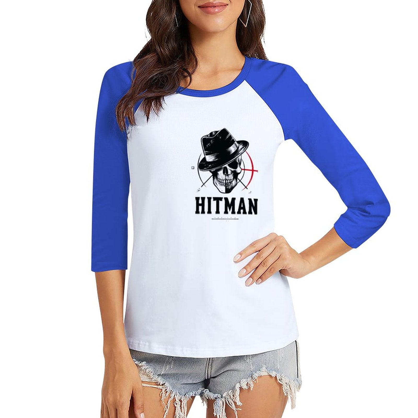 HITMAN INK Women's 3/4 Sleeve T-shirt