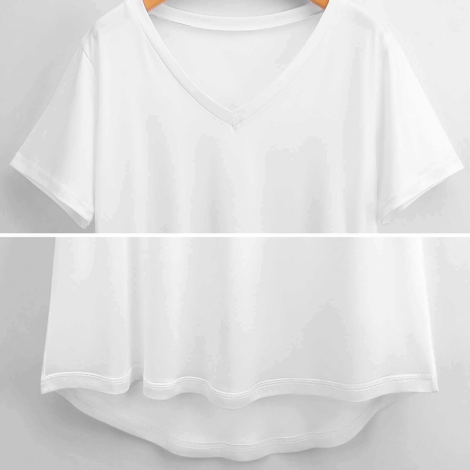 S+L Faux Cotton Custom Short Sleeve T-Shirt Printed Tee