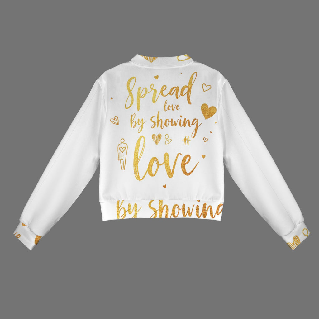 Spread Love by Showing Love White & Gold