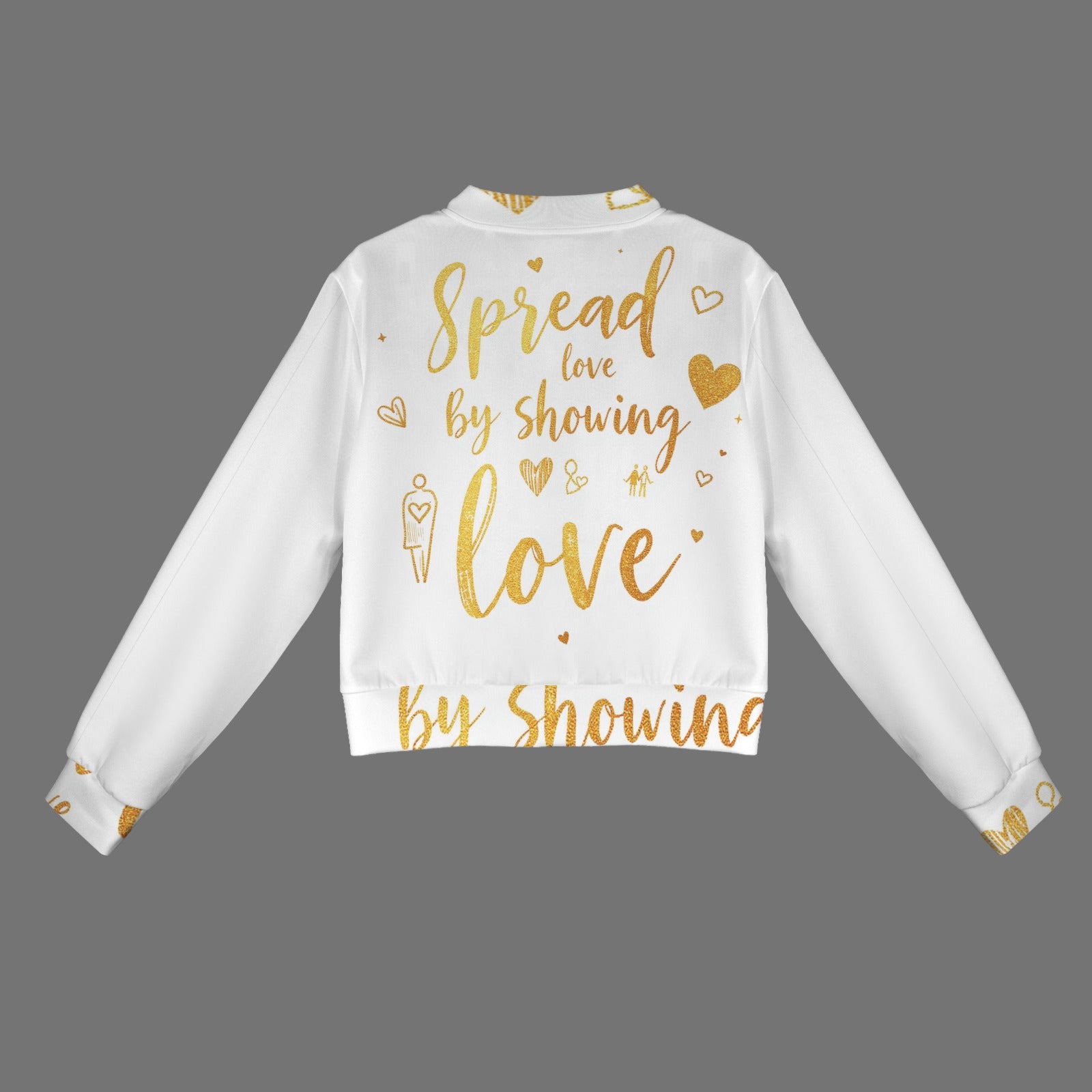 Spread Love by Showing Love White & Gold