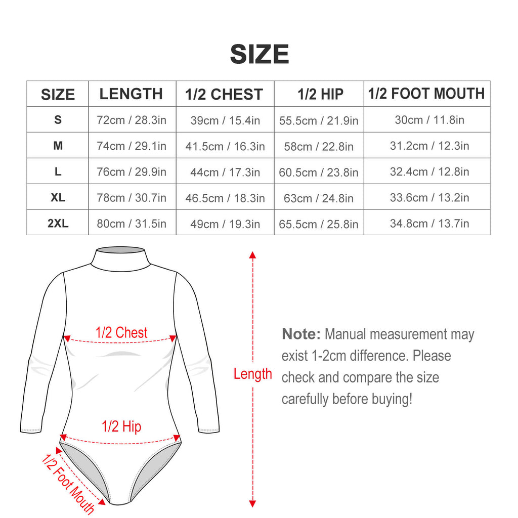 S+L Paint Splatter High-collar Long-sleeve Bodysuit NZ056