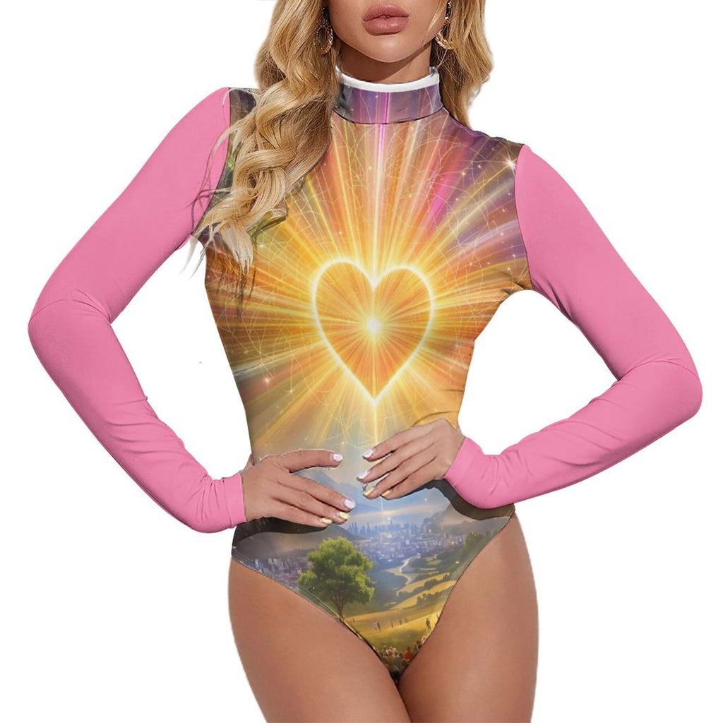 S+L "Love Vibration" High-collar Long-sleeve Bodysuit