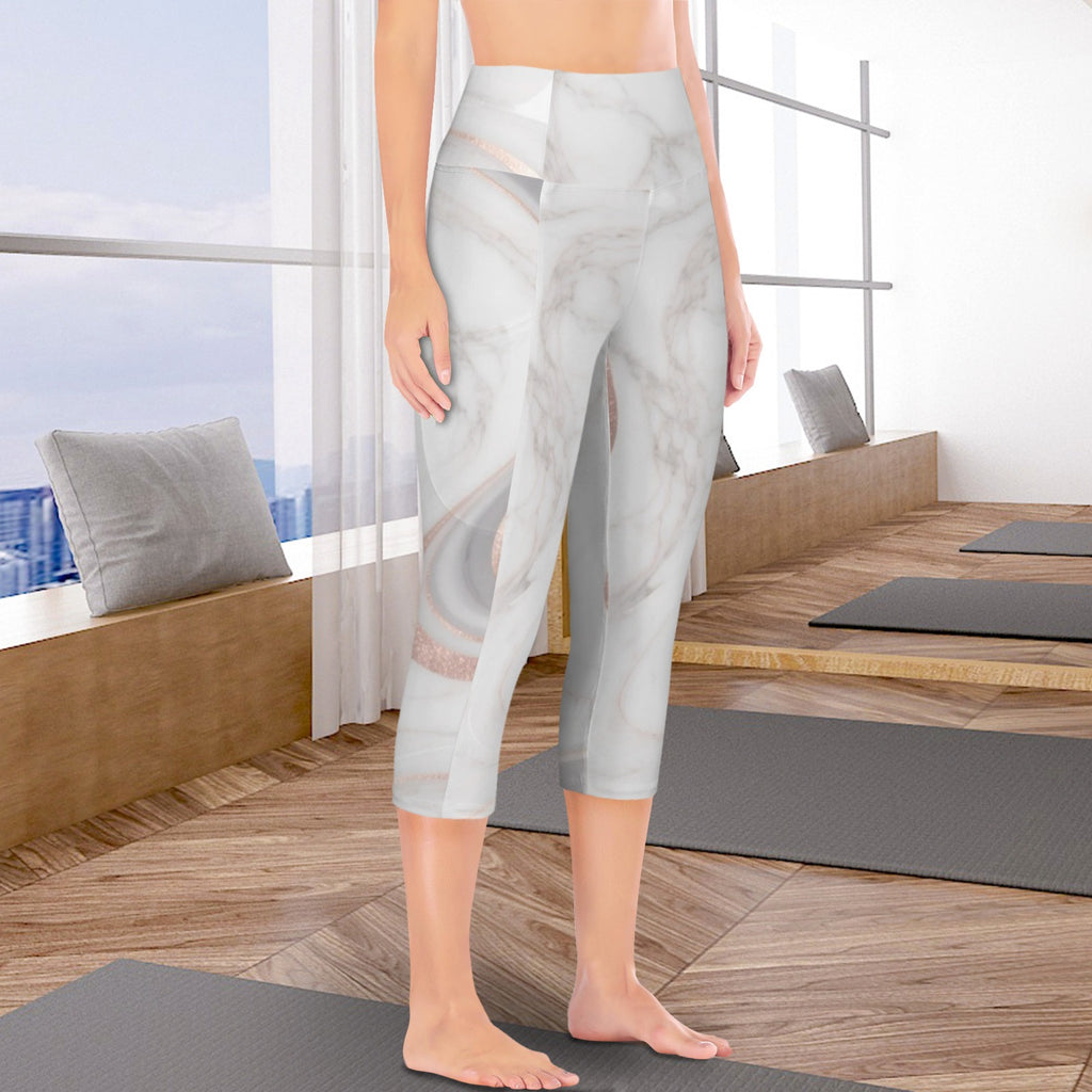 S+L Marble Yoga Capri Leggings