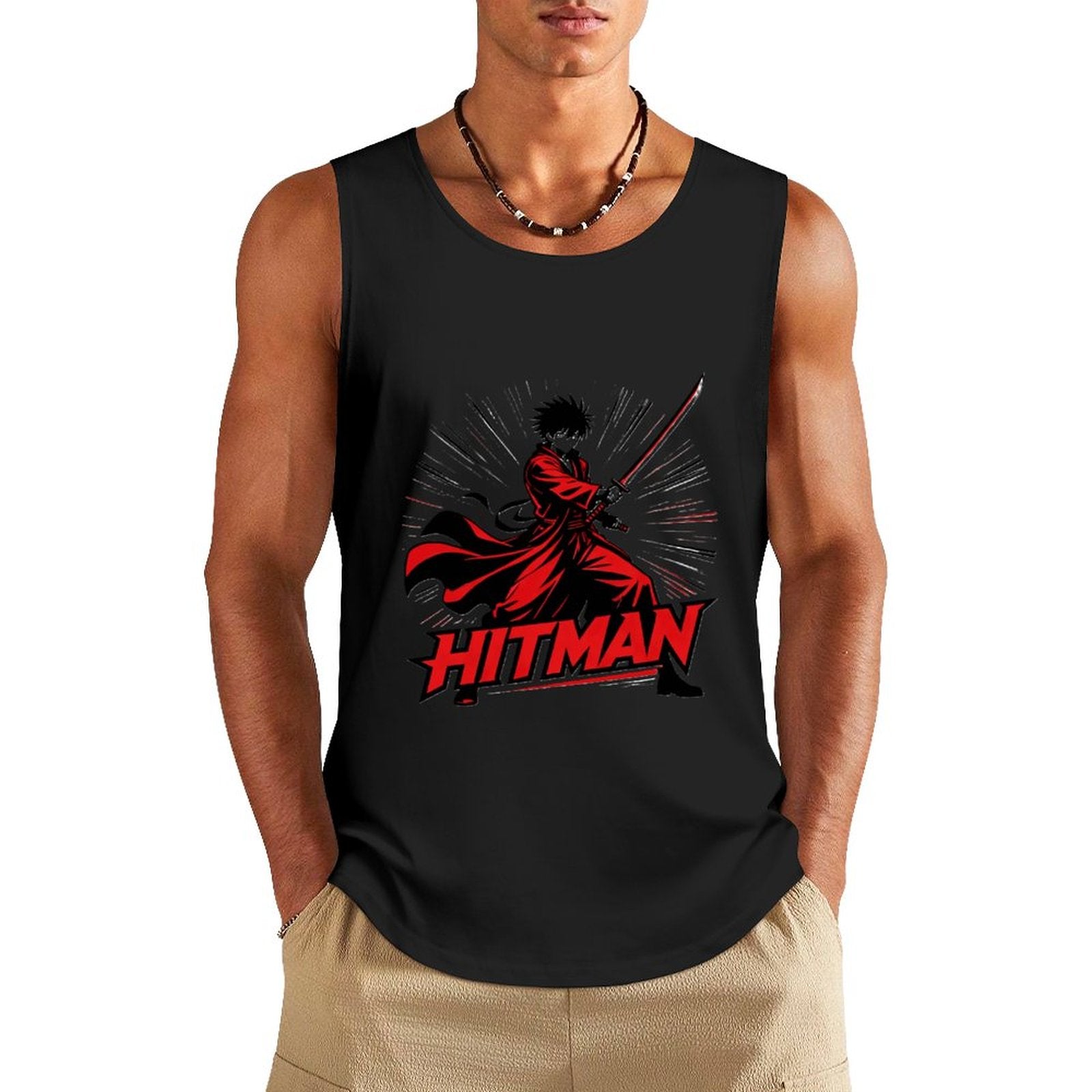HITMAN INK "Anime" Men's Cotton Tank Top