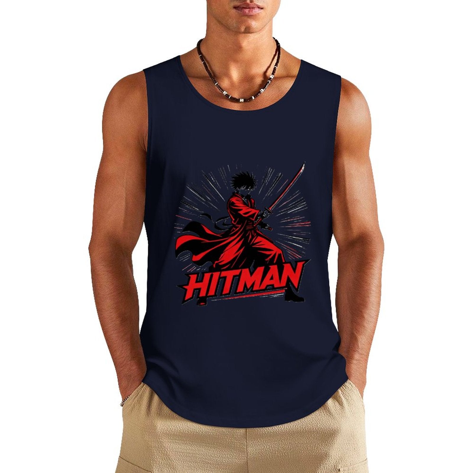 HITMAN INK "Anime" Men's Cotton Tank Top