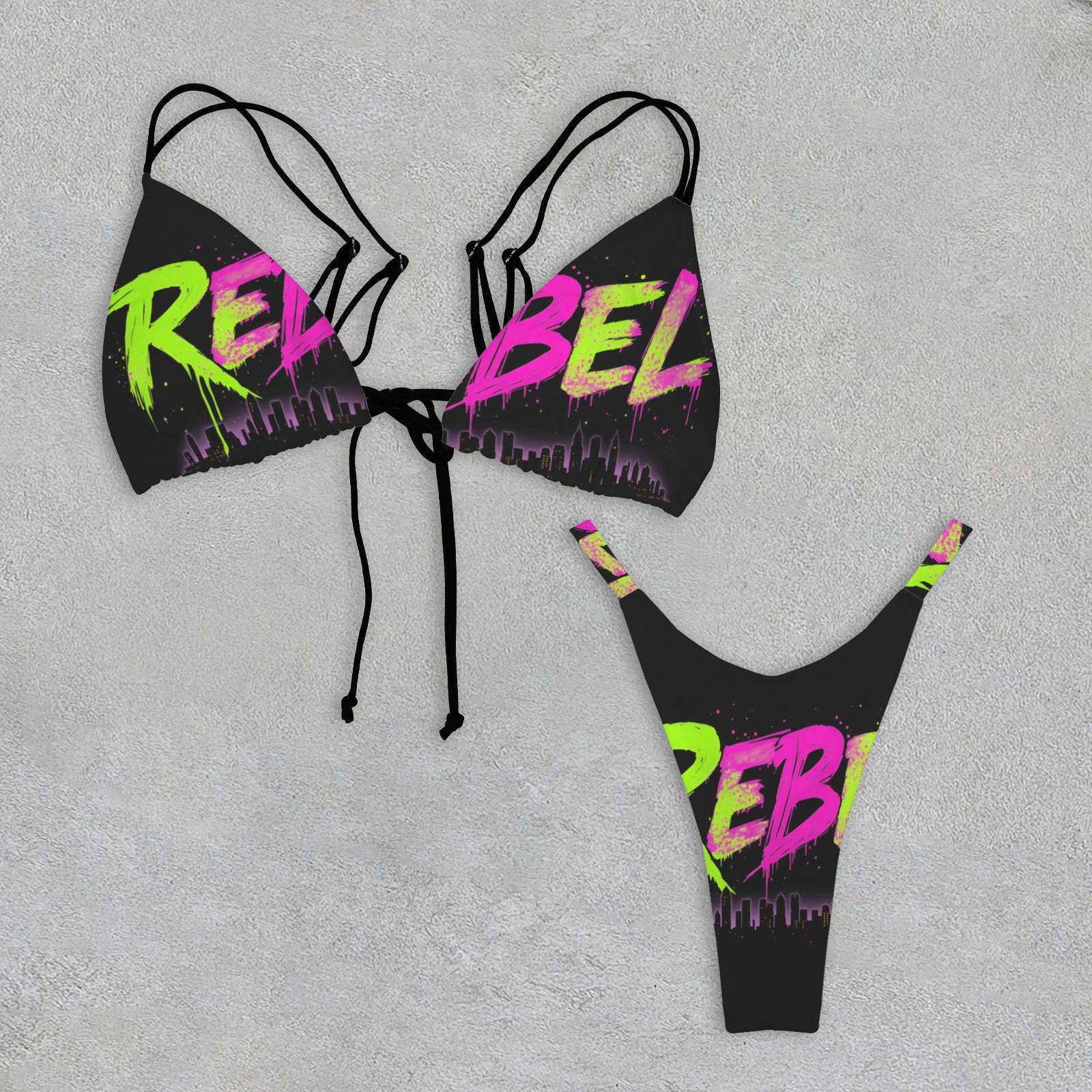S+L REBEL Y2K Style String Bikini Set