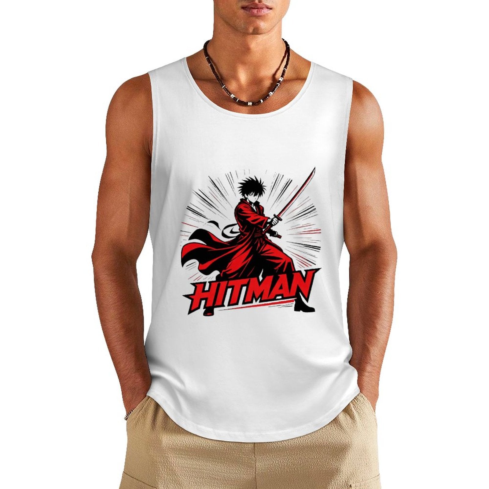 HITMAN INK "Anime" Men's Cotton Tank Top