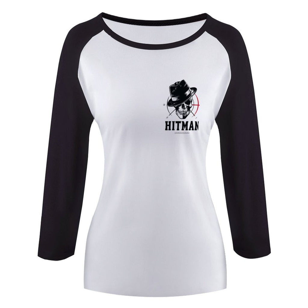 HITMAN INK Raglan Women's 3/4 Sleeve T-shirt