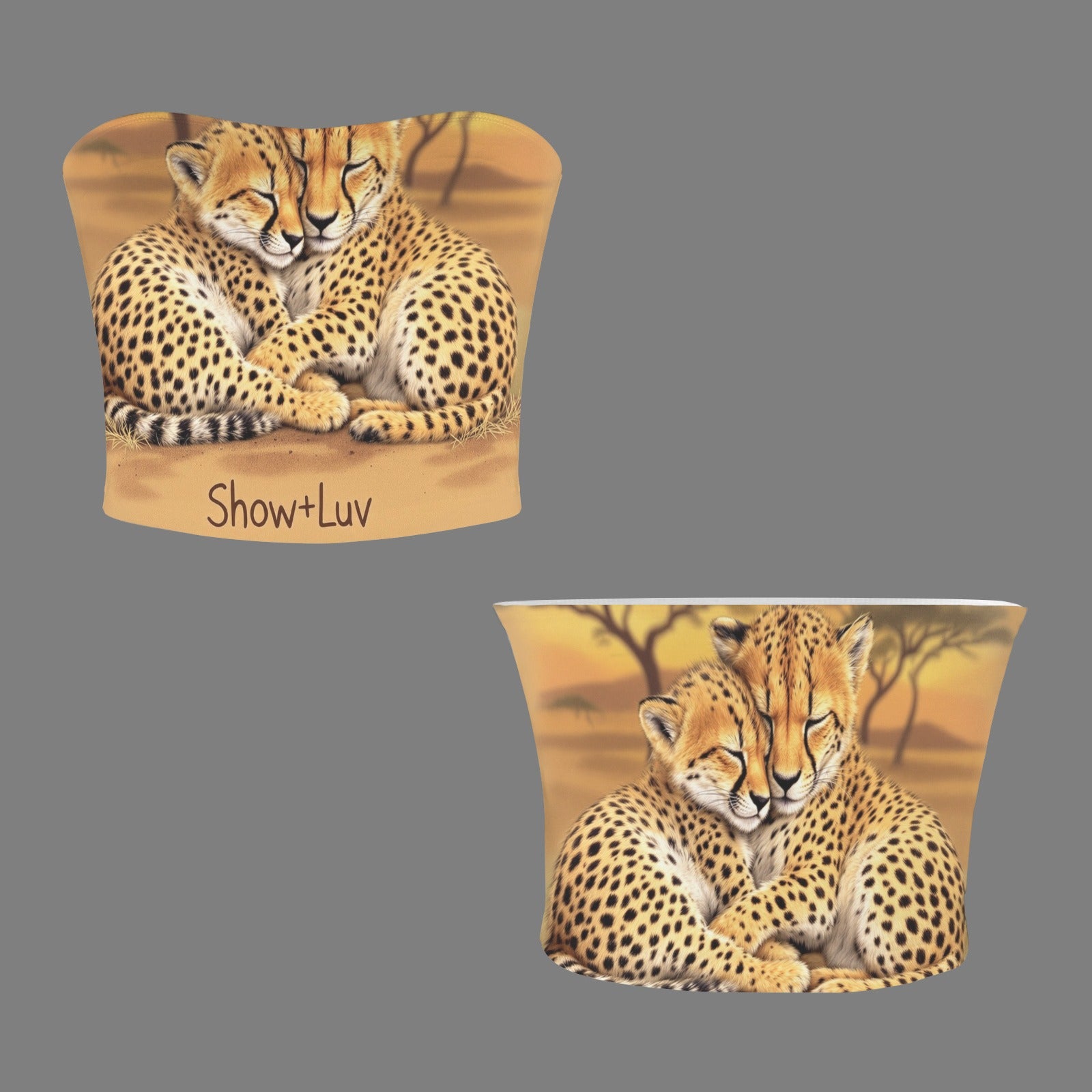 cheetah cubs tube top