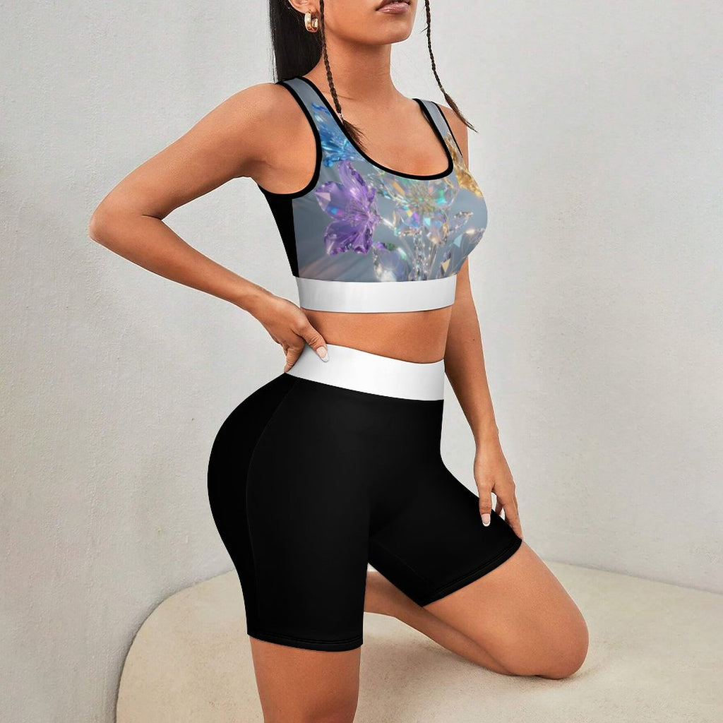 Custom Printed Yoga Workout Outfits YJ052