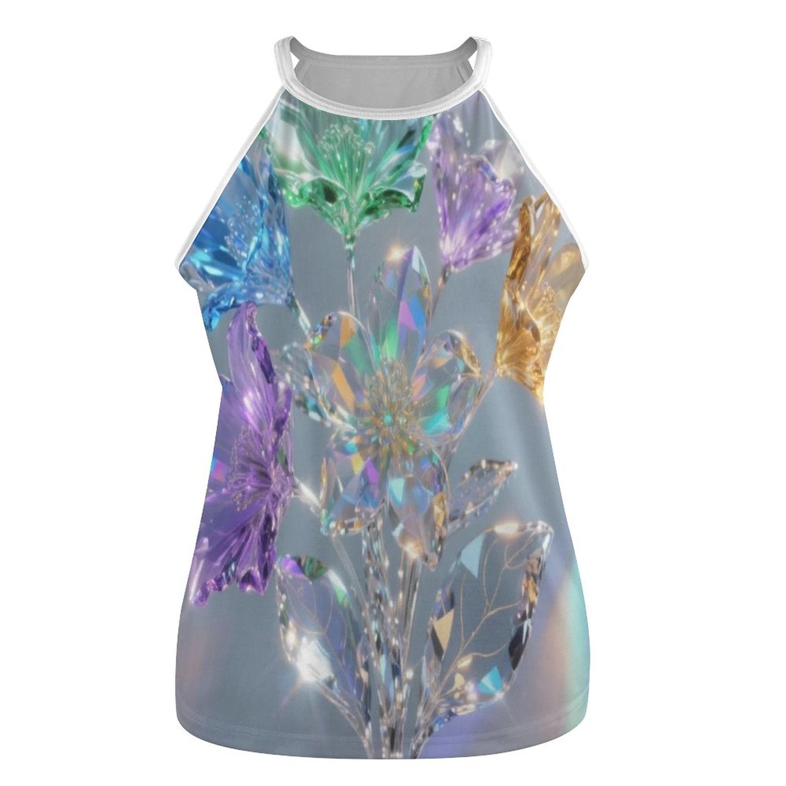 S+L Floral Crystal Custom Crewneck T-Shirts